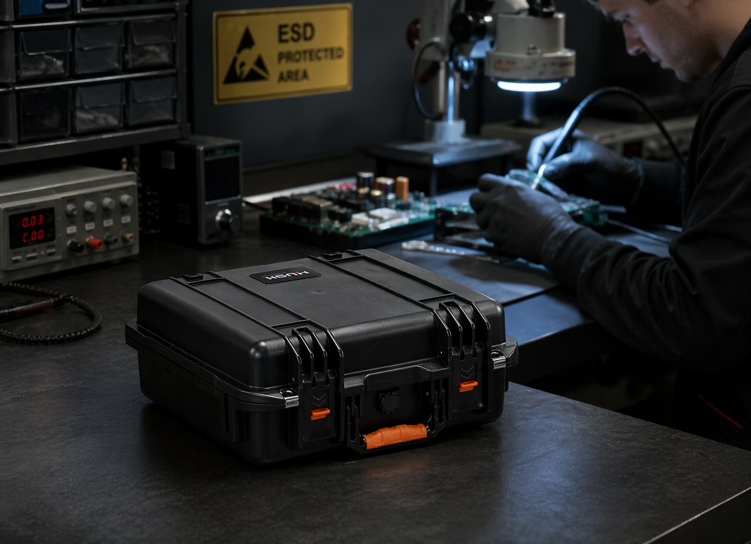 What anti-static features should hard cases have?